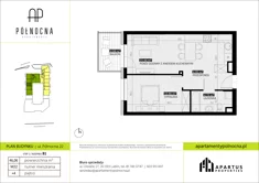 Mieszkanie, 46,06 m², 2 pokoje, piętro 4, oferta nr B1/22