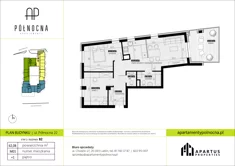 Mieszkanie, 62,08 m², 3 pokoje, piętro 1, oferta nr B2/1