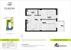 Mieszkanie, 47,07 m², 2 pokoje, piętro 1, oferta nr B2/6