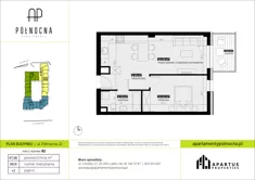 Mieszkanie, 47,06 m², 2 pokoje, piętro 2, oferta nr B2/14