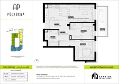 Mieszkanie, 61,49 m², 3 pokoje, piętro 2, oferta nr B2/17