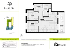 Mieszkanie, 58,98 m², 3 pokoje, piętro 2, oferta nr B2/18