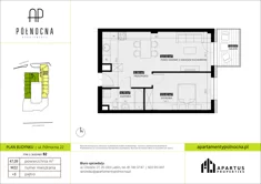 Mieszkanie, 47,09 m², 2 pokoje, piętro 3, oferta nr B2/22