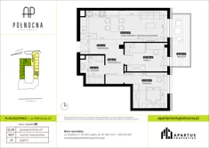 Mieszkanie, 61,49 m², 3 pokoje, piętro 3, oferta nr B2/27