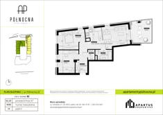 Mieszkanie, 62,10 m², 3 pokoje, piętro 4, oferta nr B2/30