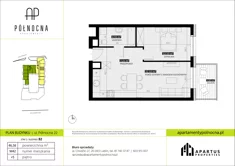 Mieszkanie, 46,56 m², 2 pokoje, piętro 5, oferta nr B2/42