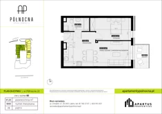 Mieszkanie, 47,25 m², 2 pokoje, piętro 5, oferta nr B2/44