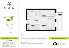 Mieszkanie, 47,00 m², 2 pokoje, piętro 6, oferta nr B2/49
