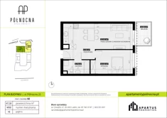 Mieszkanie, 47,18 m², 2 pokoje, piętro 6, oferta nr B2/50