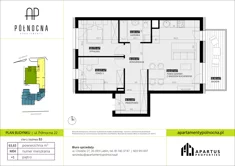Mieszkanie, 63,63 m², 3 pokoje, piętro 1, oferta nr B3/4