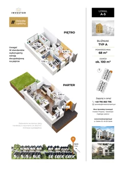 Mieszkanie, 67,53 m², 3 pokoje, parter, oferta nr A-5