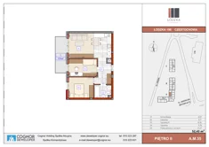 Mieszkanie, 52,43 m², 3 pokoje, piętro 2, oferta nr A.M.35