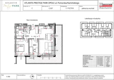 Apartament, 64,07 m², 3 pokoje, piętro 2, oferta nr C/207