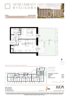 Mieszkanie, 37,23 m², 2 pokoje, parter, oferta nr B1.M51