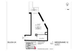 Apartament, 30,38 m², 1 pokój, piętro 1, oferta nr M12