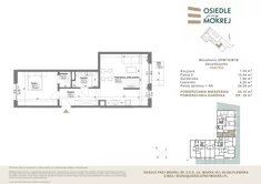 Mieszkanie, 55,10 m², 2 pokoje, parter, oferta nr OPM7/0/M1B