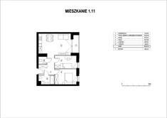 Mieszkanie, 53,94 m², 3 pokoje, piętro 1, oferta nr M1_11