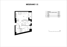 Mieszkanie, 53,75 m², 3 pokoje, piętro 1, oferta nr M1_12