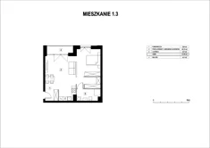 Mieszkanie, 51,45 m², 1 pokój, piętro 1, oferta nr M1_3