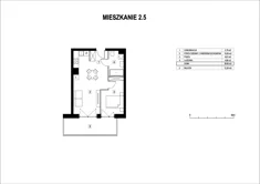 Mieszkanie, 39,69 m², 2 pokoje, piętro 2, oferta nr M2_5