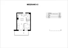 Mieszkanie, 39,69 m², 2 pokoje, piętro 4, oferta nr M4_5