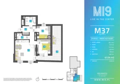 Mieszkanie, 67,04 m², 3 pokoje, piętro 5, oferta nr M37