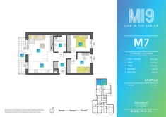 Mieszkanie, 61,87 m², 3 pokoje, piętro 1, oferta nr M7