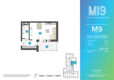 Mieszkanie, 36,21 m², 2 pokoje, piętro 1, oferta nr M9
