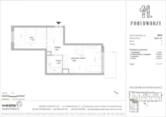 Mieszkanie, 40,61 m², 2 pokoje, piętro 5, oferta nr 39