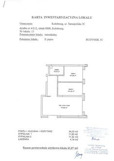 Mieszkanie, 61,07 m², 3 pokoje, piętro 2, oferta nr C13