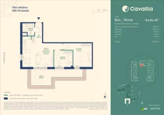 Mieszkanie, 64,64 m², 3 pokoje, parter, oferta nr CV10-M-B10_M009