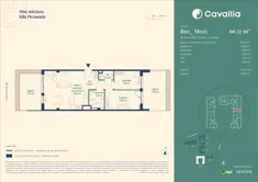 Mieszkanie, 66,57 m², 3 pokoje, parter, oferta nr CV10-M-B10_M015