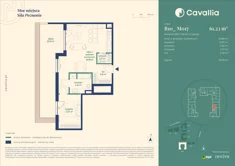 Mieszkanie, 61,23 m², 2 pokoje, parter, oferta nr CV10-M-B10_M017