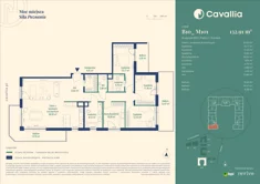 Mieszkanie, 132,91 m², 5 pokoi, piętro 1, oferta nr CV10-M-B10_M101