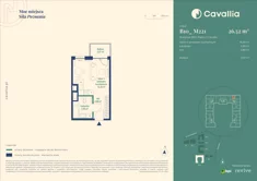 Mieszkanie, 26,52 m², 1 pokój, piętro 2, oferta nr CV10-M-B10_M221