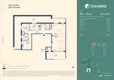 Mieszkanie, 122,07 m², 4 pokoje, piętro 4, oferta nr CV10-M-B10_M404