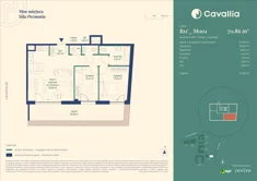 Mieszkanie, 70,86 m², 3 pokoje, parter, oferta nr CV10-M-B11'_M001