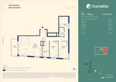 Mieszkanie, 111,30 m², 4 pokoje, piętro 2, oferta nr CV10-M-B11'_M201