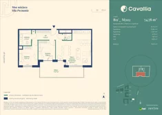 Mieszkanie, 74,78 m², 3 pokoje, piętro 2, oferta nr CV10-M-B11'_M202