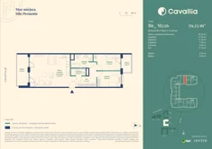 Mieszkanie, 79,23 m², 3 pokoje, piętro 2, oferta nr CV6-M-B6_M226