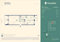 Mieszkanie, 79,19 m², 3 pokoje, piętro 3, oferta nr CV6-M-B6_M326