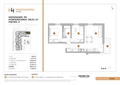 Mieszkanie, 58,01 m², 3 pokoje, piętro 2, oferta nr 95