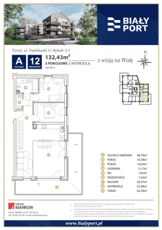 Mieszkanie, 132,43 m², 3 pokoje, piętro 2, oferta nr 12