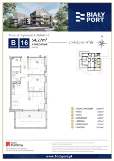 Mieszkanie, 54,27 m², 3 pokoje, parter, oferta nr 16