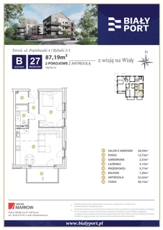 Mieszkanie, 87,19 m², 2 pokoje, piętro 3, oferta nr 27