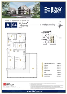 Mieszkanie, 75,38 m², 4 pokoje, parter, oferta nr 4