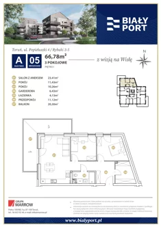 Mieszkanie, 66,78 m², 3 pokoje, piętro 1, oferta nr 5