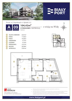 Mieszkanie, 104,42 m², 3 pokoje, piętro 2, oferta nr 9