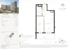 Mieszkanie, 37,44 m², 2 pokoje, piętro 6, oferta nr M27/KL4