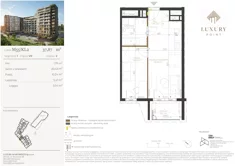 Mieszkanie, 37,87 m², 2 pokoje, piętro 7, oferta nr M55/KL2